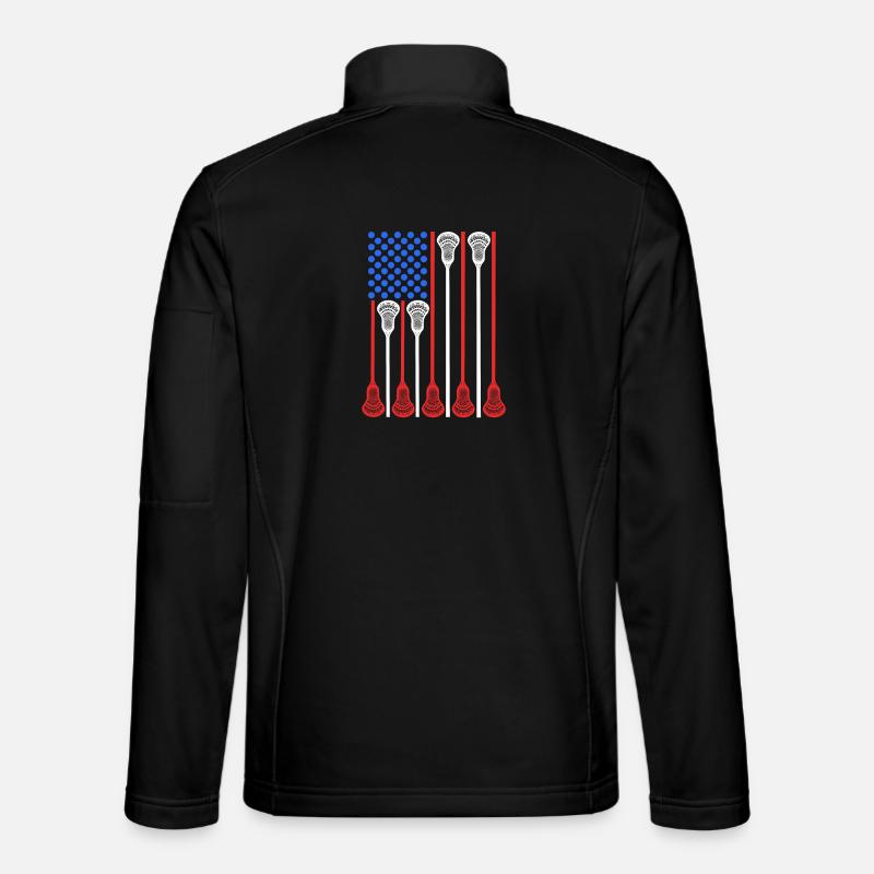 USA 4. Juli Lacrosse - Unisex Softshelljacke - Schwarz