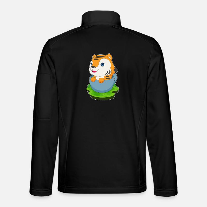 Tiger Mug - Unisex Softshell Jacket - black