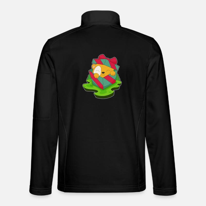 Hamster Christmas Package - Unisex Softshell Jacket - black