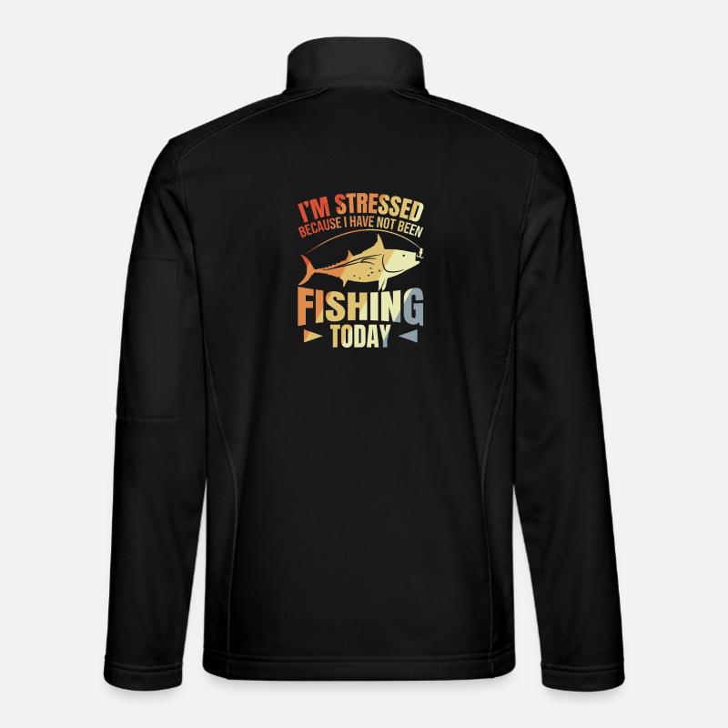 Fishing Motivation Saying - Unisex Softshell Jacket - black