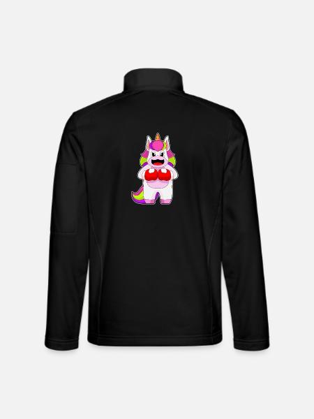 Einhorn Boxer Boxhandschuhe Boxen - Unisex Softshelljacke - Schwarz