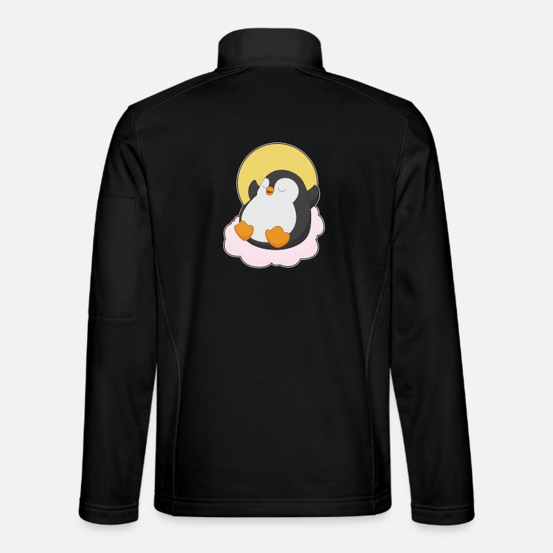 Penguin Clouds - Unisex Softshell Jacket - black