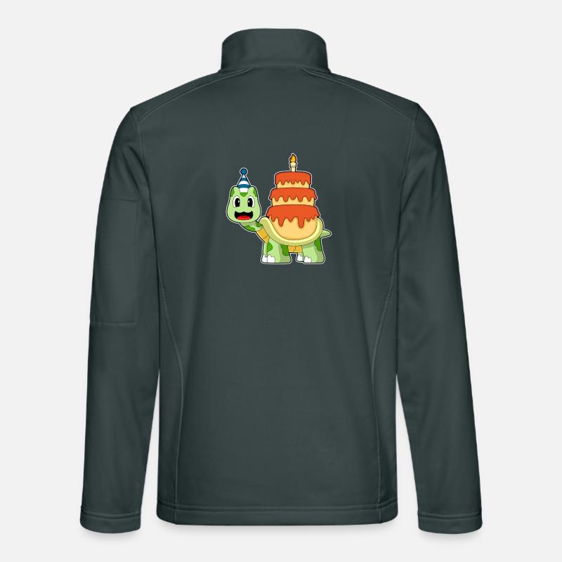 Turtle Birthday Cake Unisex Softshell Jacket