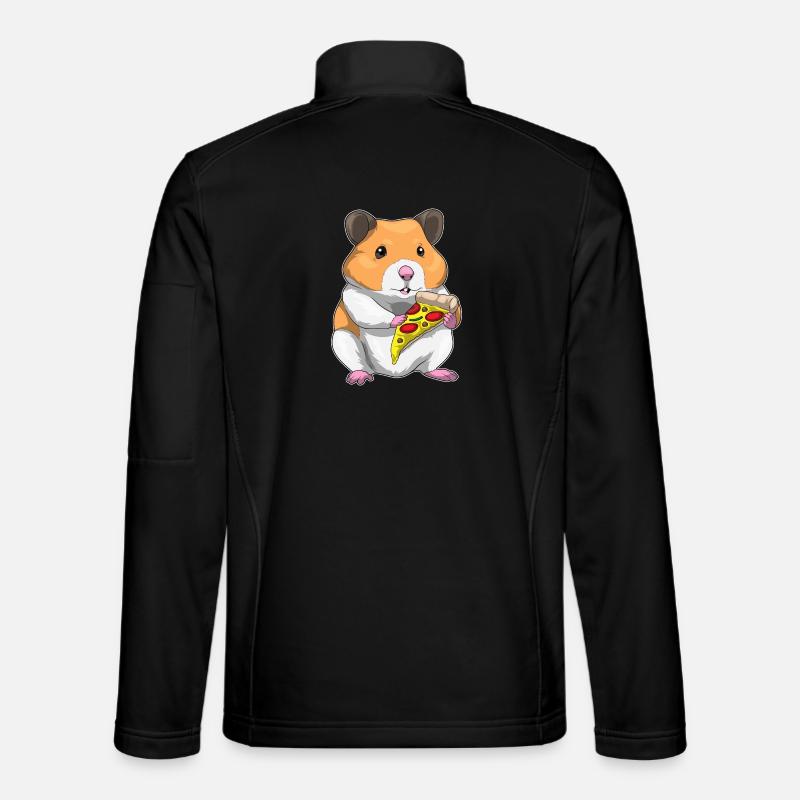 Hamster Pizza - Veste en tissu softshell Unisexe - noir