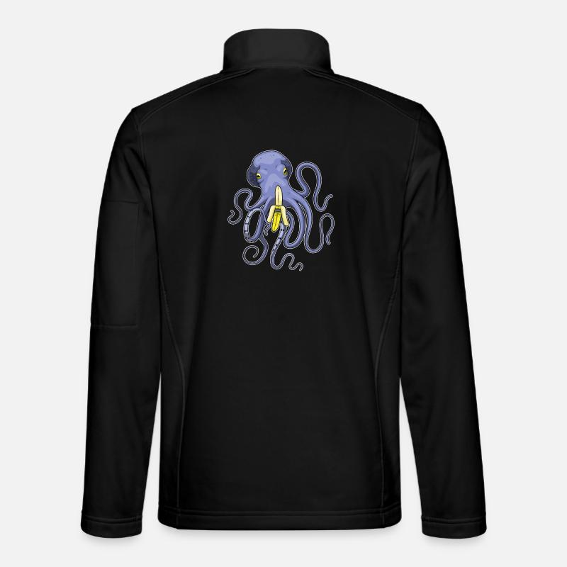 Octopus Banana - Unisex Softshell Jacket - black