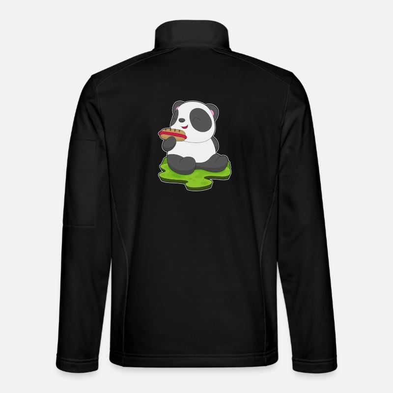 Panda Hotdog - Unisex Softshelljacke - Schwarz