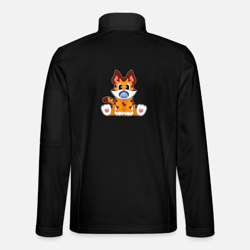 Tiger pacifier - Unisex Softshell Jacket - black