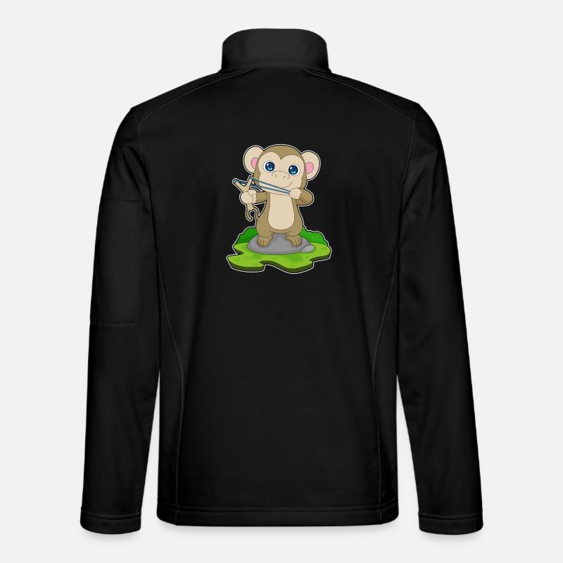 Monkey Slingshot - Unisex Softshell Jacket - black