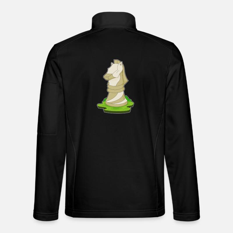 Schachfigur Springer Schach - Unisex Softshelljacke - Schwarz