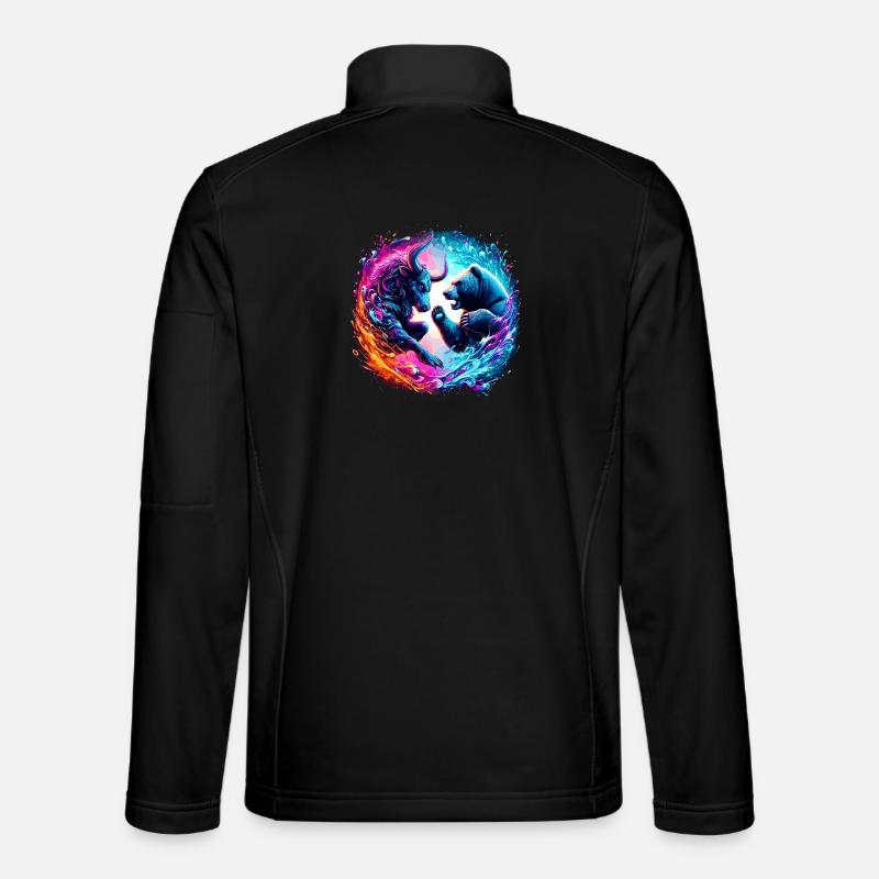 Bull vs Bear Exchange Battle Unisex Softshell Jacket