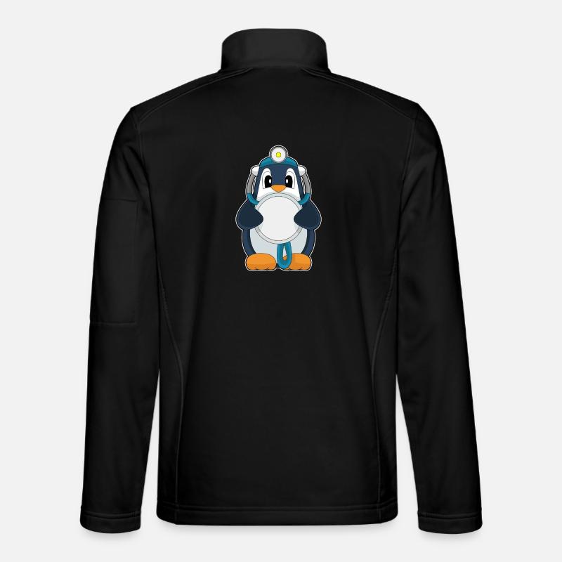 Penguin Doctor Stethoscope - Unisex Softshell Jacket - black