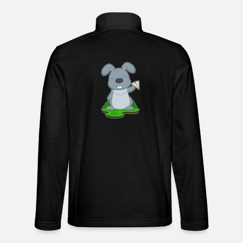 Rabbit Paper Airplane - Unisex Softshell Jacket - black