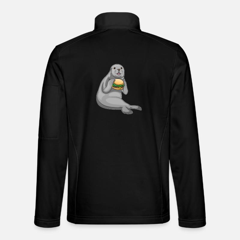 Seal Cheeseburger - Unisex Softshell Jacket - black