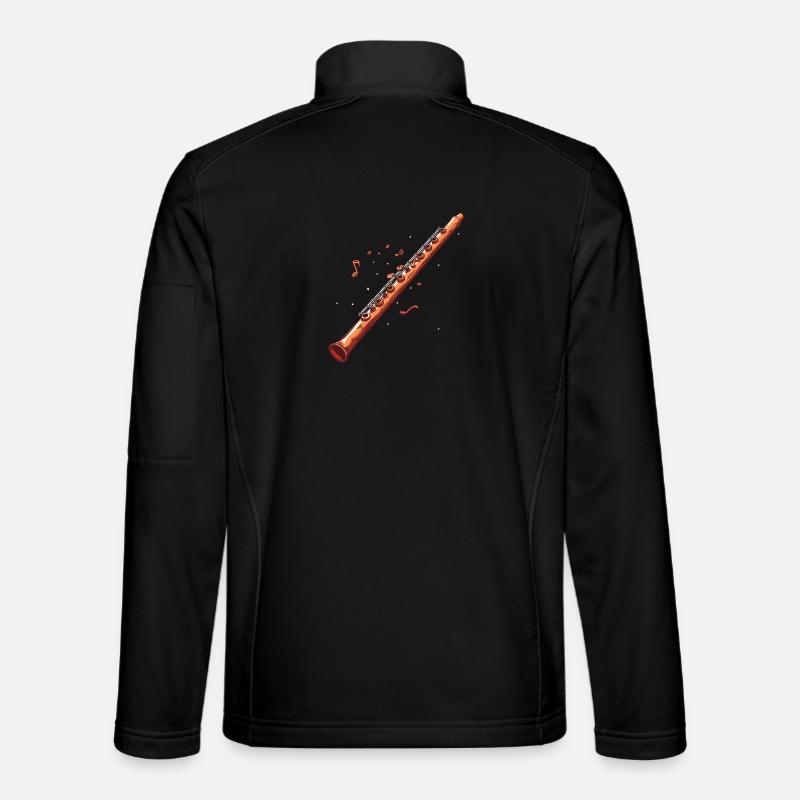 Flöte Grafik - Unisex Softshelljacke - Schwarz