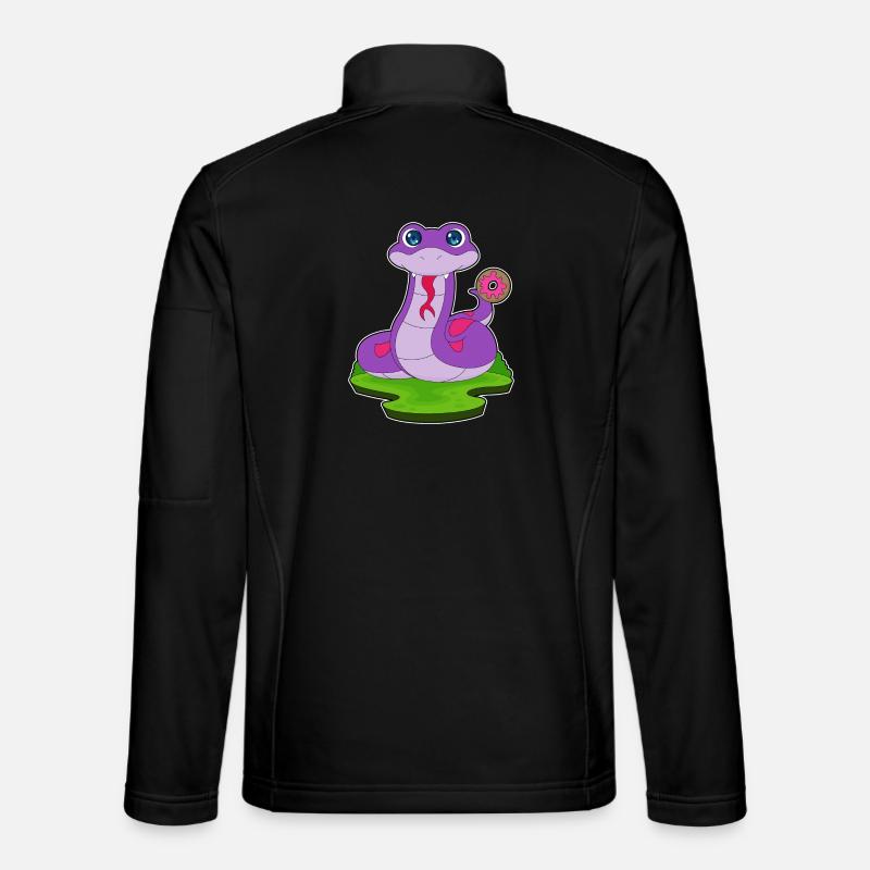 Snake Donut - Unisex Softshell Jacket - black