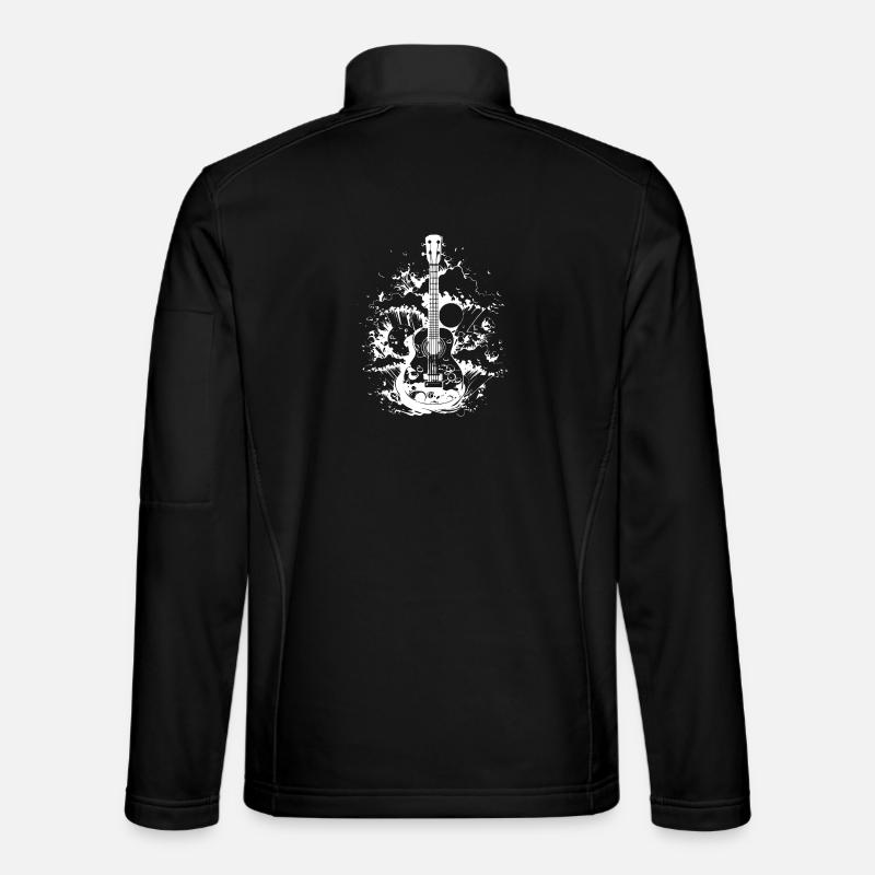 Ukulele Drawing - Unisex Softshell Jacket - black