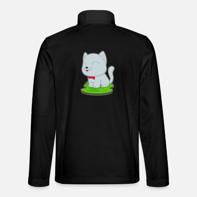 Katze Fliege - Unisex Softshelljacke - Schwarz
