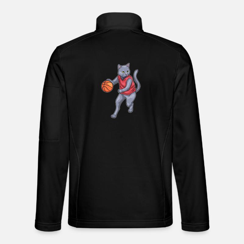 Chat Basketteur Basketteur Basketball - Veste en tissu softshell Unisexe - noir