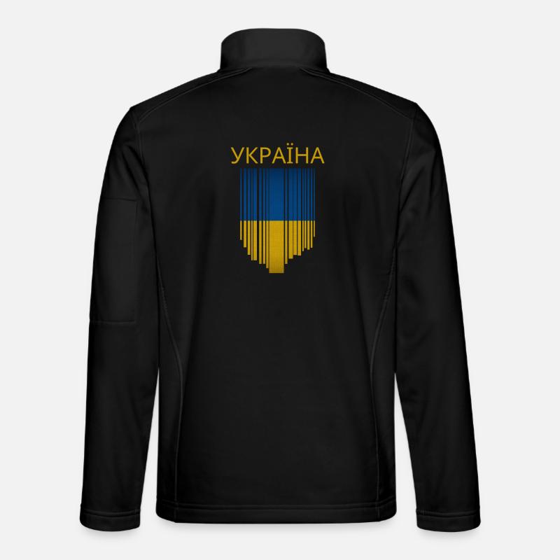 Ukrainian flag, Ukrainian pride - Unisex Softshell Jacket - black