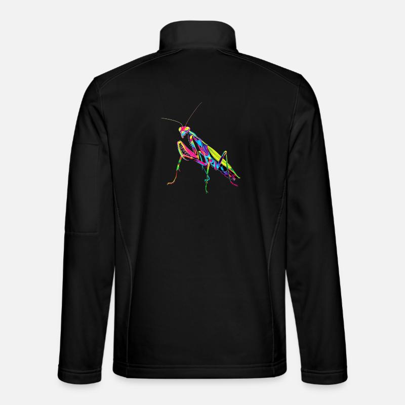 Gottesanbeterin Praying Mantis Liebe Fangschrecken - Unisex Softshelljacke - Schwarz