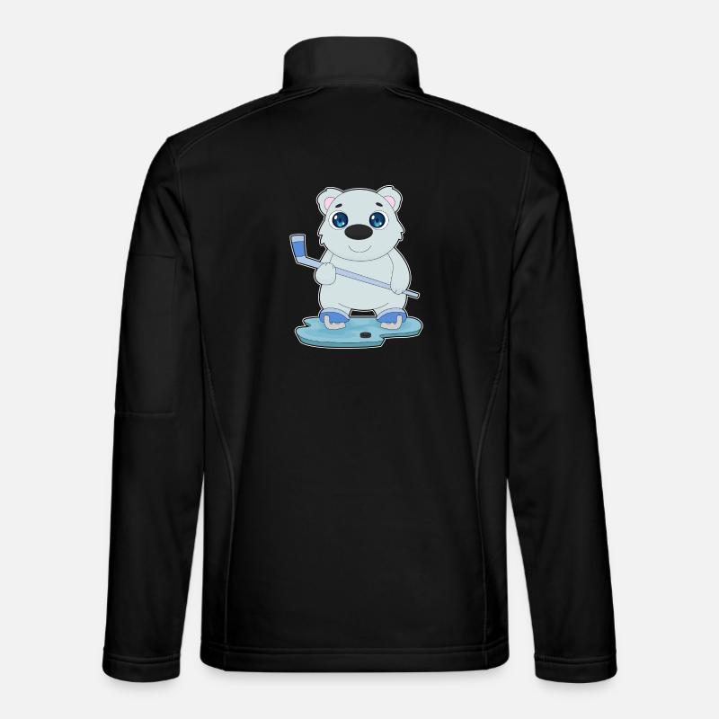 Eisbär Eishockey Eishockeyschläger - Unisex Softshelljacke - Schwarz