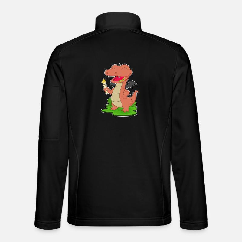 Dragon Bougie d’Halloween - Veste en tissu softshell Unisexe - noir