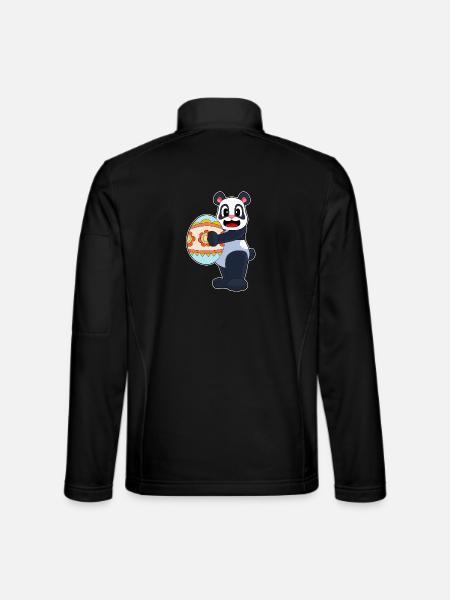 Panda Ostern Osterei - Unisex Softshelljacke - Schwarz
