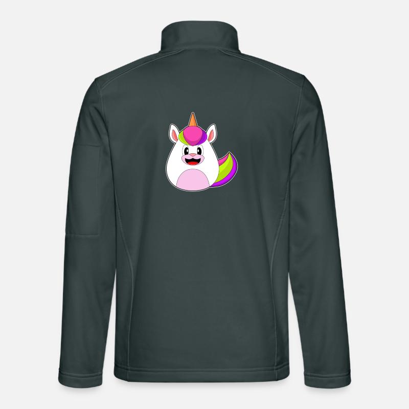 Oeuf de Pâques licorne Veste en tissu softshell Unisexe