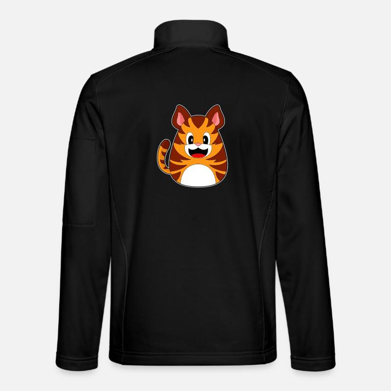 Tiger Ostern Osterei - Unisex Softshelljacke - Schwarz