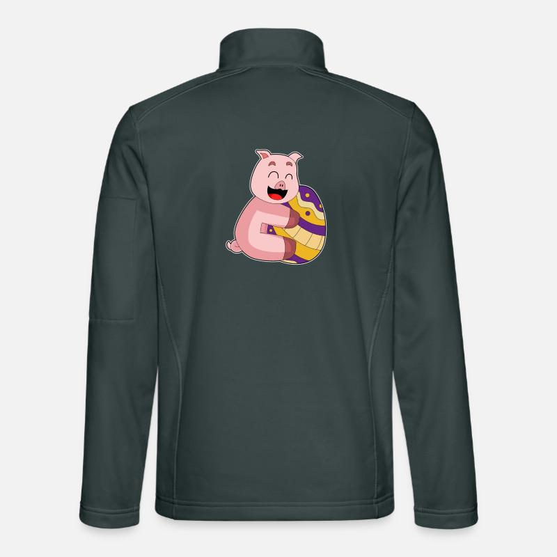 Pig Easter Easter Egg Unisex Softshell Jacket