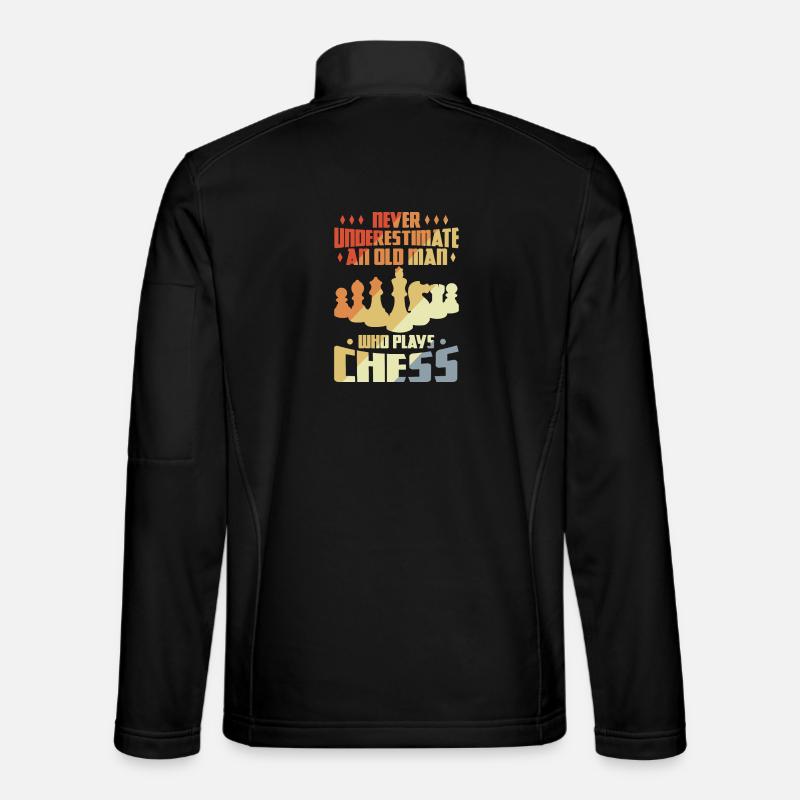Schach Opa - Unisex Softshelljacke - Schwarz