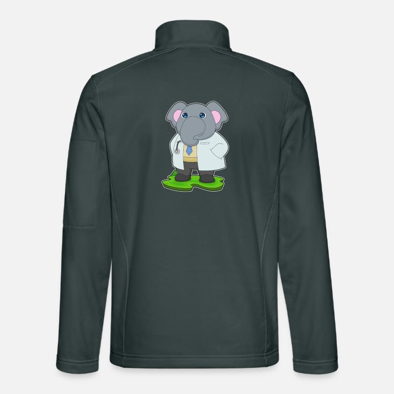 Elefant Arzt Arztkittel Unisex Softshelljacke