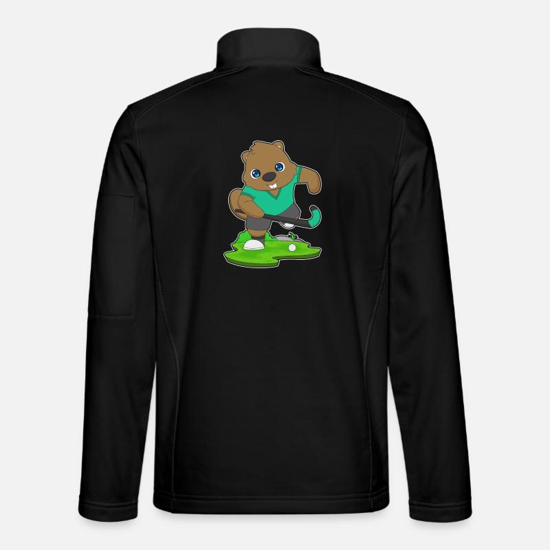 Biber Feldhockey Feldhockeyschläger - Unisex Softshelljacke - Schwarz