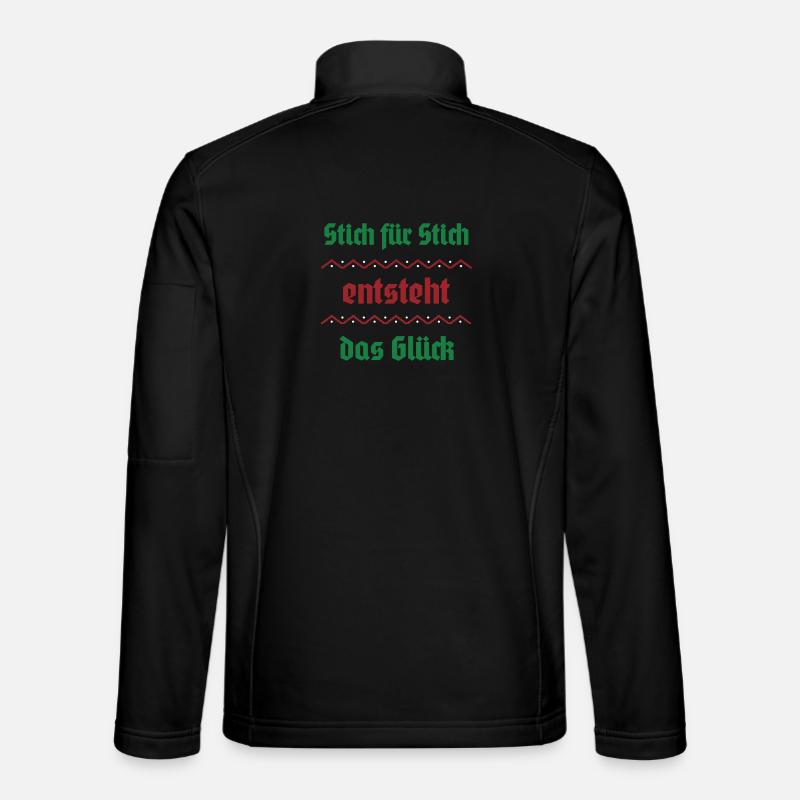 Point par point, le bonheur surgit - Veste en tissu softshell Unisexe - noir