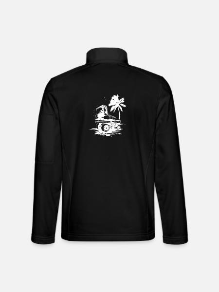 Rollschuhlaufen Zeichnung - Unisex Softshelljacke - Schwarz - Hinten