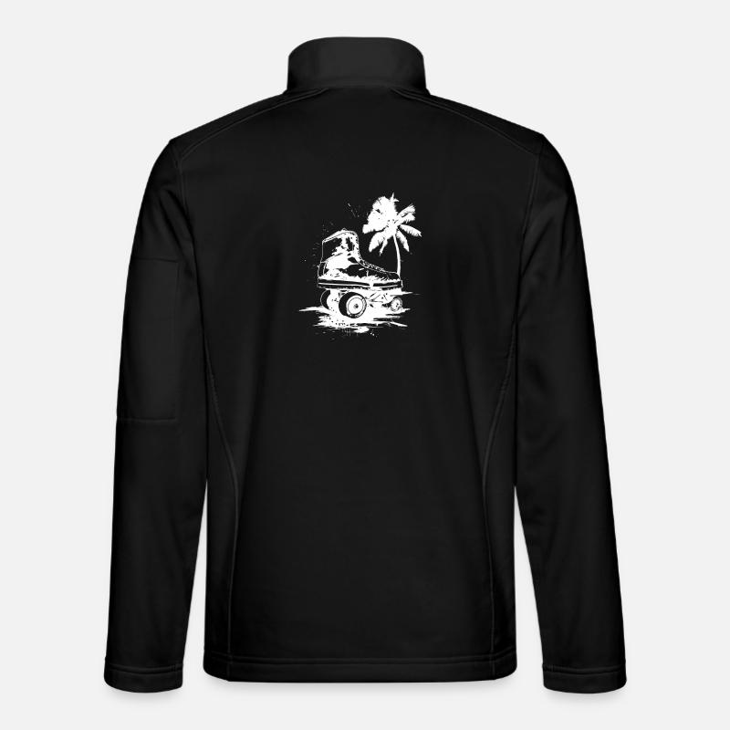 Rollschuhlaufen Zeichnung - Unisex Softshelljacke - Schwarz
