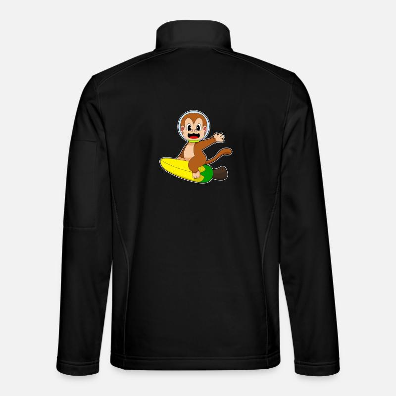 Monkey Banana Astronaut - Unisex Softshell Jacket - black