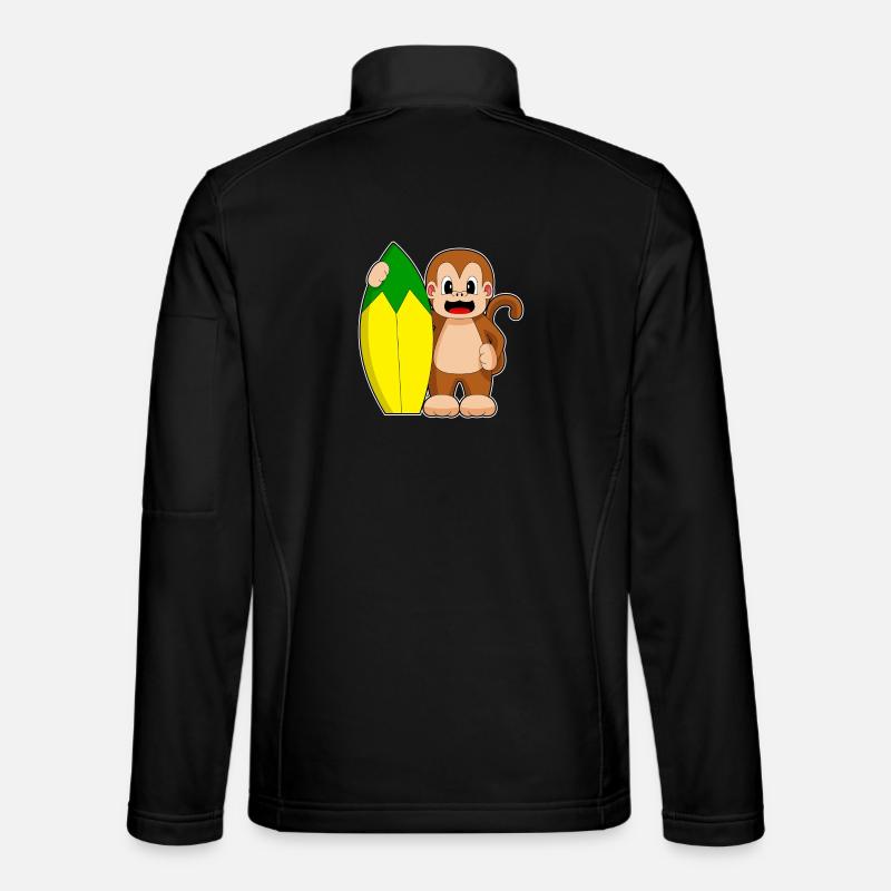 Monkey Banana Surfing - Unisex Softshell Jacket - black
