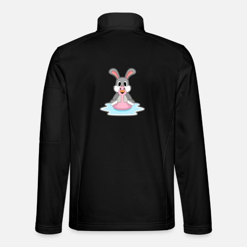 Rabbit Flamingo - Unisex Softshell Jacket - black