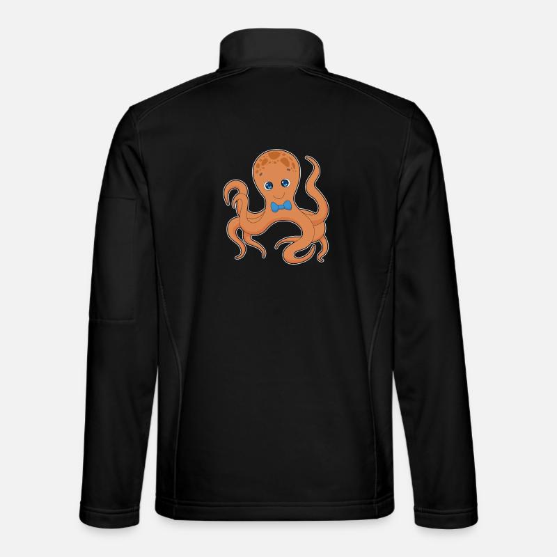 Krake Fliege - Unisex Softshelljacke - Schwarz