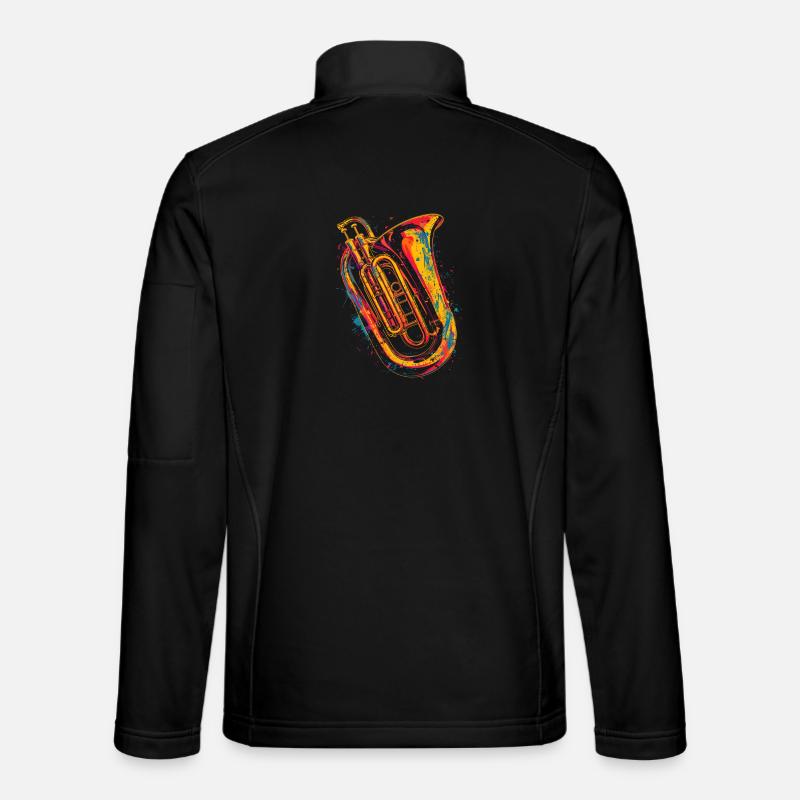 Tuba Graphic - Unisex Softshell Jacket - black