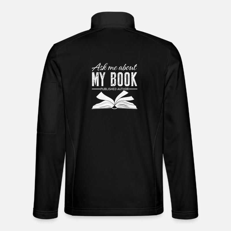 Fråga mig om min bok publicerad författare - Softshelljacka unisex - svart