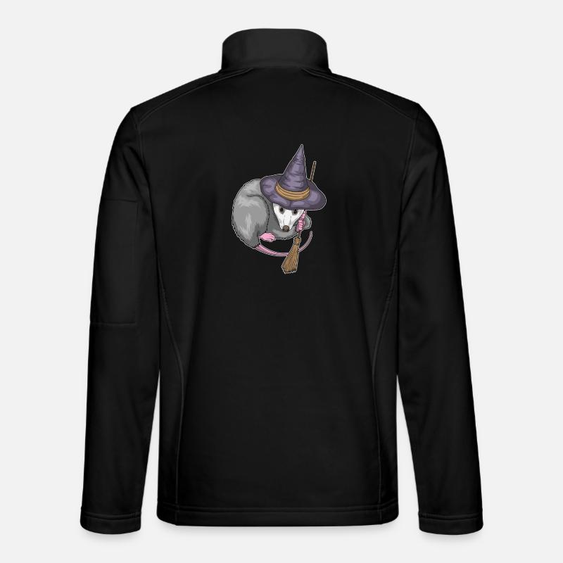 Possums Witch Broom - Unisex Softshell Jacket - black