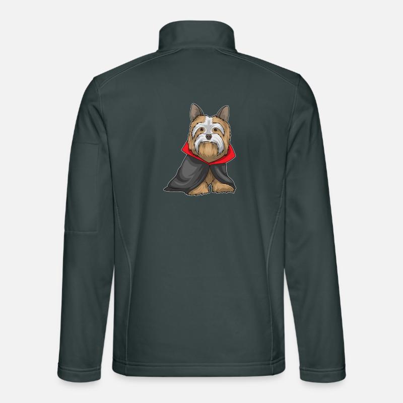 Yorkshire Terrier Halloween Vampire Veste en tissu softshell Unisexe