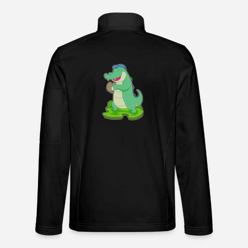 Gant de baseball en crocodile - Veste en tissu softshell Unisexe - noir