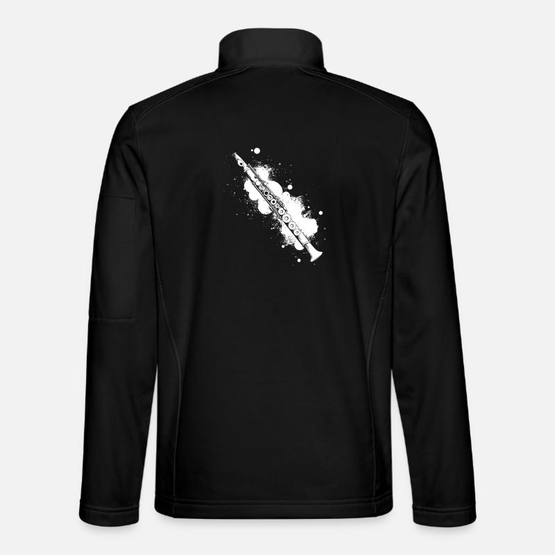 Graffiti de flûte - Veste en tissu softshell Unisexe - noir
