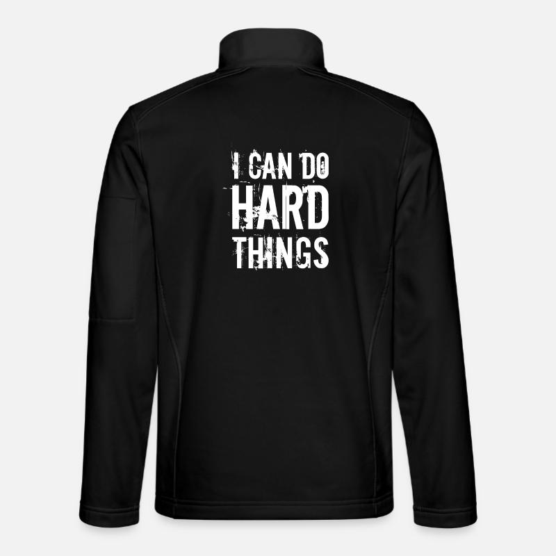 I can do hard things - Unisex Softshell Jacket - black