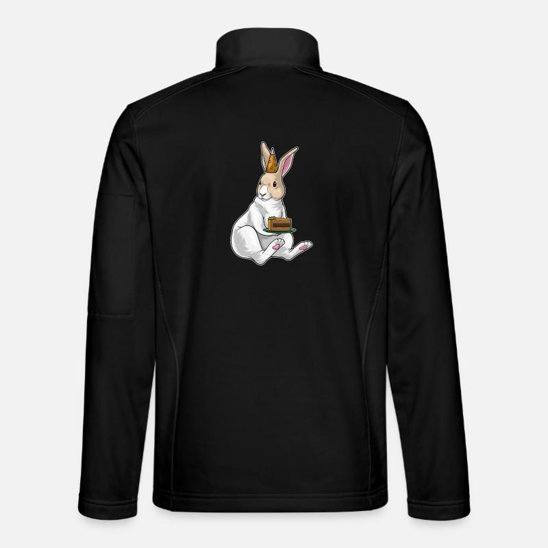Gâteau d’anniversaire lapin - Veste en tissu softshell Unisexe - noir