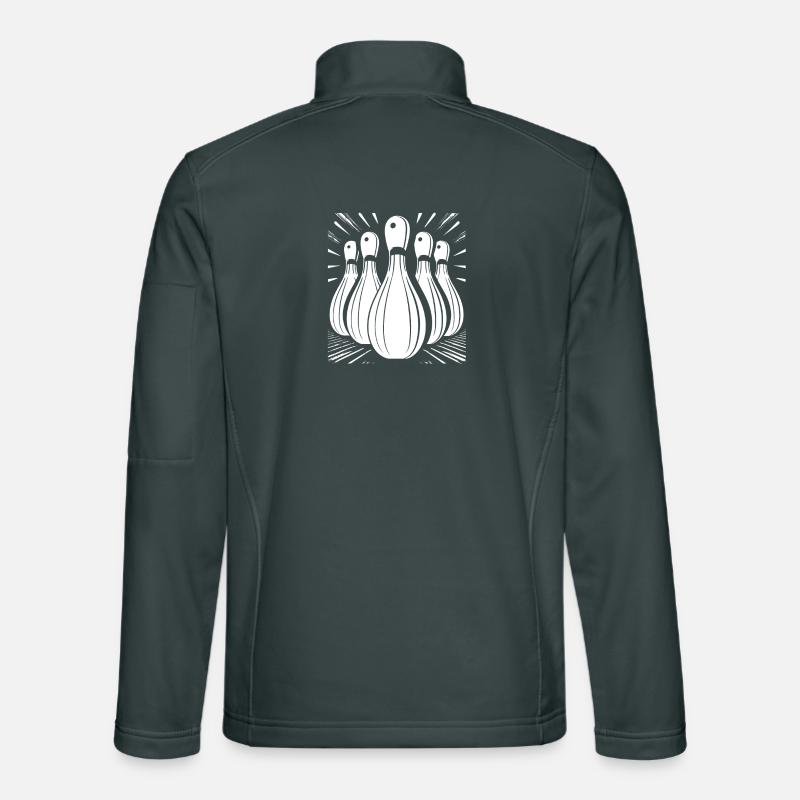 Bowling Grafik Unisex Softshelljacke