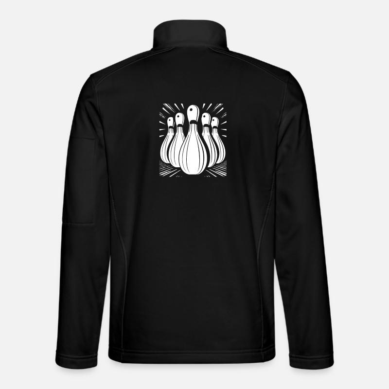 Graphiques de bowling - Veste en tissu softshell Unisexe - noir